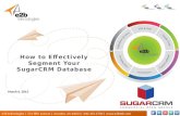 How to segment your SugarCRM database for taregeted marketing
