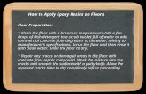 How to apply resin flooring