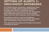 Setting up alerts in Ebscohost databases 2013