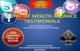 Swamazing testimonials in supreme wealth alliance earning facebook home base business