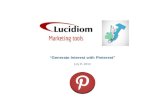 Generate Interest with Pinterest