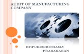 manufacturing company audit