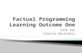 Main project presentation - Learning outcome One - Task Two