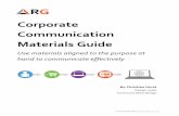 Corporate communication materials guide