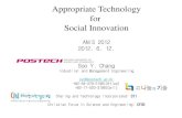 ANIS2012 Social Innovation Lab3_Appropriate Technology for  Social Innovation _Soo Y Chang