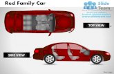 Red family car top view powerpoint presentation slides ppt templates
