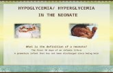 Hypoglycemia In The Neonate