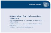 Networking for information literacy – collaborations of German university libraries - Fabian Franke