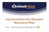 Construction of a Disaster Recovery Plan with Business Only Broadband