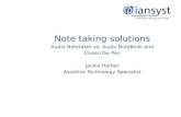 Note taking solutions: Audio Notetaker vs. Audio NoteBook and Livescribe Pen