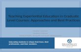Teaching Experiential Education in Graduate Level Courses