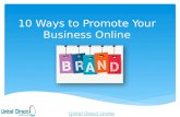 10 Ways to Promote Your Business/Brand Online