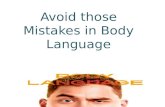 Avoid those mistakes in body language