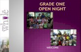 Open night presentation grade one