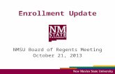 Enrollment Update-Board of Regents Meeting October 21, 2013