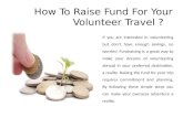 How to raise fund for your volunteer travel?