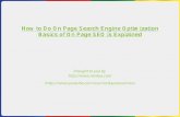 How to Do On Page Search Engine Optimization