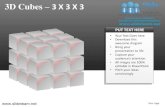 3d cubes building blocks stacked 3x3x3 powerpoint presentation templates
