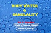 Body water and Osmolality