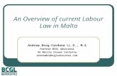 An  Overview Of Current  Labour  Law In  Malta