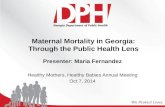 Maternal Mortality in Georgia Through the Public Health Lens