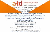 A learning intervention for work engagement using mixed methods: In-person classroom and synchronous online learning