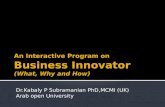 Business Innovator - Kabaly P Subramanian