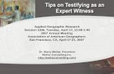 Tips For Expert Witness Training and Practice