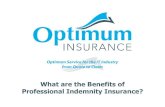 What are the benefits of professional indemnity insurance