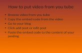 How to put video