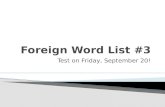Foreign Words #3  Mrs. Emeterio