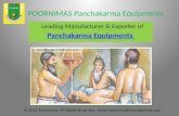 Panchakarma Equipments from Poornimas