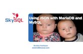 Using JSON with MariaDB and MySQL