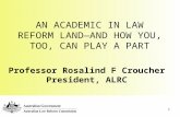 An Academic in Law Reform Land—and how you, too, can play a part