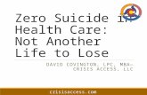 Utah Leaders Dinner - Zero Suicide in Health Care 2013-11