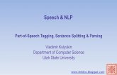 Speech & NLP (Fall 2014): POS Tagging, Sentence Splitting & Parsing