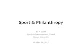 Sport  & Philanthropy