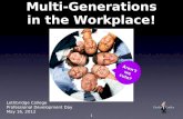 Muli Generations In The Workplace Lethbridge College May 2012