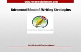 Advanced resume writing strategies