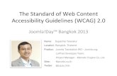 The Standard of Web Content Accessibility Guidelines (WCAG) 2.0