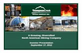 Thompson Creek Metals Investor Presentation 09/17/12
