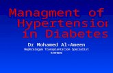 Management of hypertension in diabetes