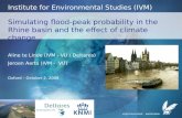 Simulating flood-peak probability in the Rhine basin and the effect of climate change