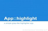 App::highlight - a simple grep-like highlighter app
