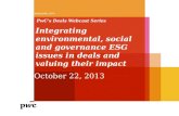 Integrating Environmental, Social, and Governance (ESG) Issues in Deals and Valuing Their Impact