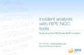 Incident analysis using RIPE NCC tools - RIPE 61 and LINX 71