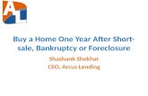Buy a home 1 year after short sale, bankruptcy or foreclosure