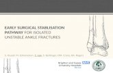 Early surgical stablisation pathway for isolated unstable ankle