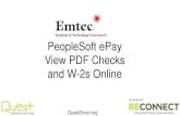 PeopleSoft ePay: View PDF Checks and W-2s Online