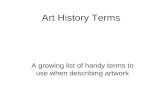 art history terms